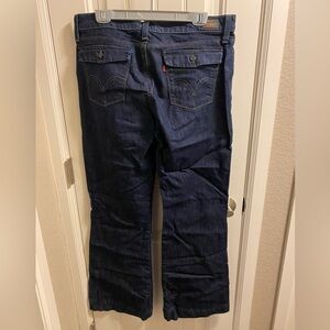 Levis Jeans 14 M Ultimate Lift 544 Flare Leg Dark Blue Denim Stretch Irregular